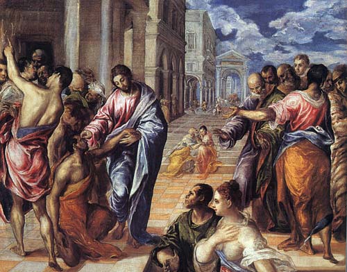 Christ healing the blind - El Greco